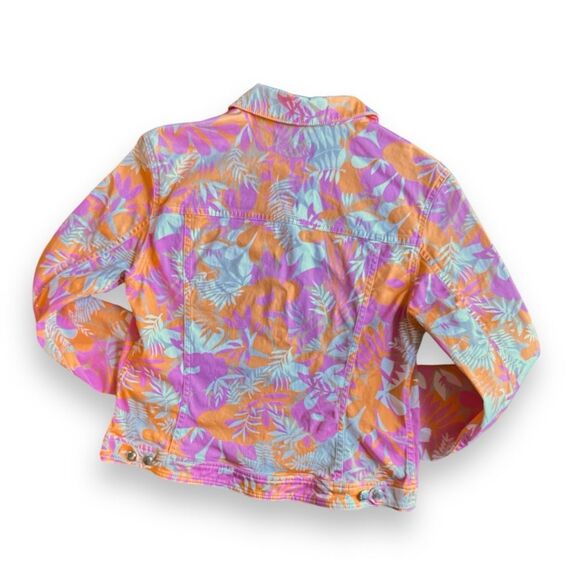 Escada Sport Floral Jean-style Jacket EUC Wm Sz 38 Made in Italy lightweight - Picture 7 of 7